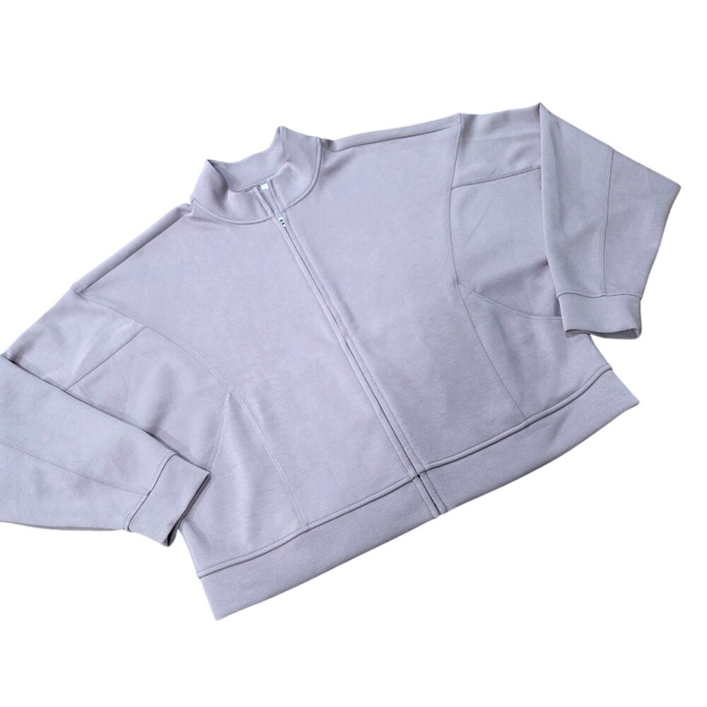 Z By Zella Whisper Scuba Knit Track Jacket Women's Mauve Zip-Up Size XL